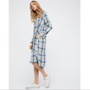 Free People x CP Shades Doublecloth Plaid Maxi